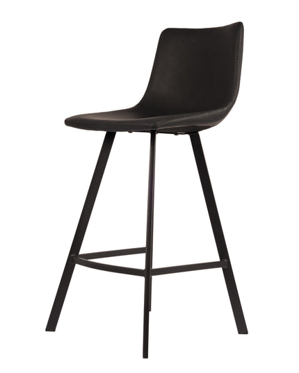 Tabouret de Bar Amsterdam - Noir - Cuir PU