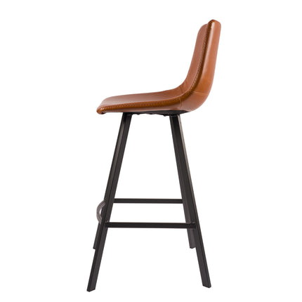Amsterdam Barhocker - Cognac - PU-Leder