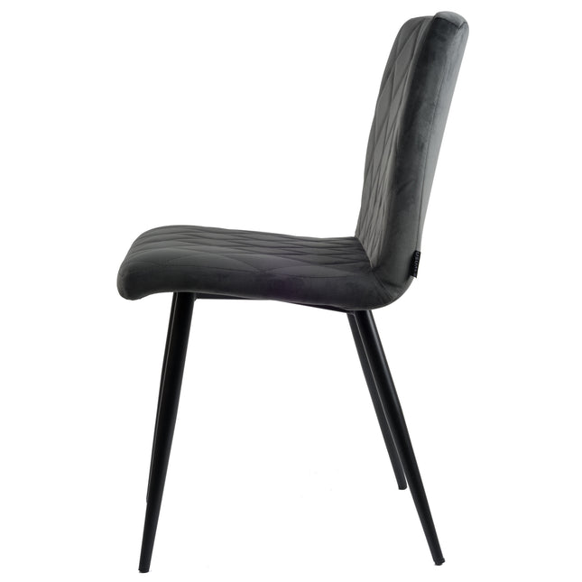 Anny Dining Chair - Grau - Velours