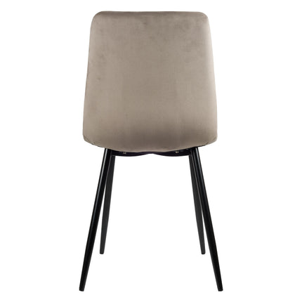 Chaise de Salle à Manger Elise - Beige - Velours