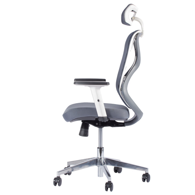 Chaise de Bureau Ergonomique ERGO-1 - Gris/Blanc