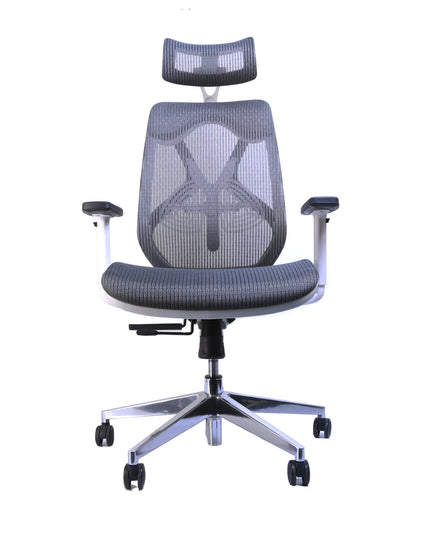 Chaise de Bureau Ergonomique ERGO-2 - Gris/Blanc