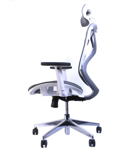 Chaise de Bureau Ergonomique ERGO-2 - Gris/Blanc