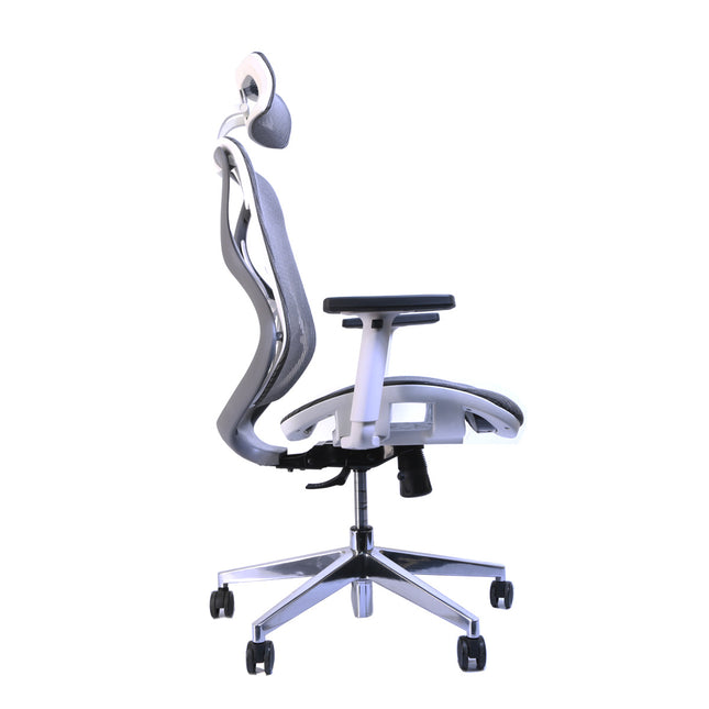 Ergonomischer Bürostuhl ERGO-2 - Grau/Weiß