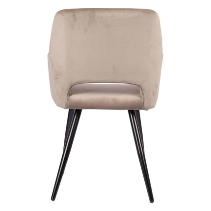 Jesper Eetkamerstoel - Beige - Velvet