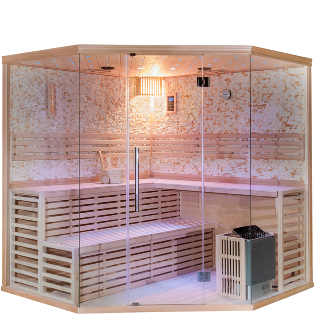 Sauna modèle d'angle - 6 personnes