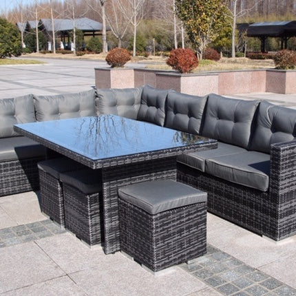 Ensemble de Table à Manger de Jardin - Anthracite/Gris