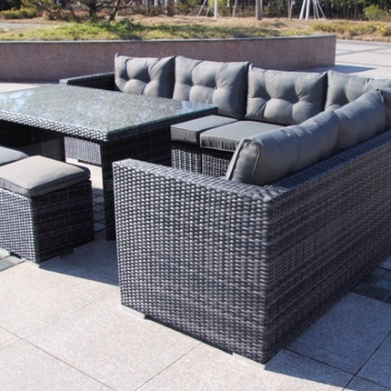 Ensemble de Table à Manger de Jardin - Anthracite/Gris
